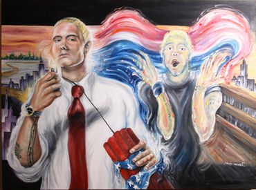 "Scream of a Nation II"  | Oil & Acrylic on Canvas | 36x48"  