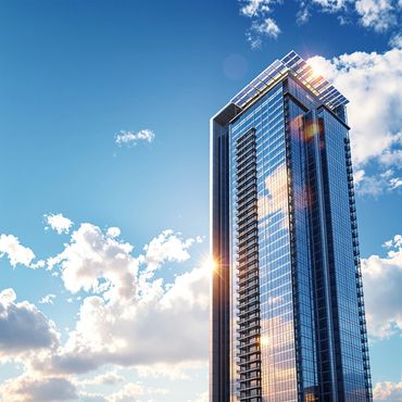A unique solar solution designed for urban high-rise structures, optimizing vertical exposure and en