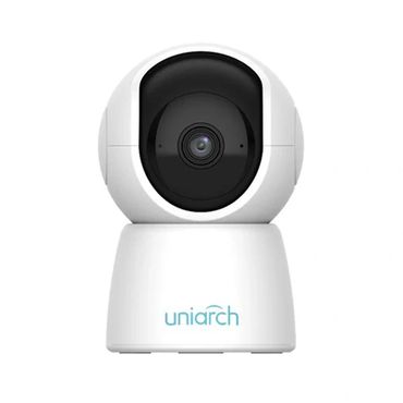 White Uniarch security camera with a black lens.
