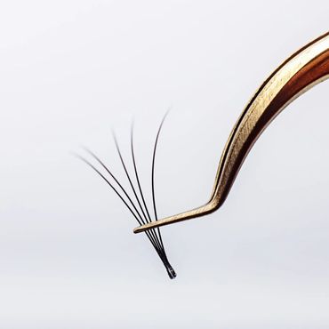 Eyelashes catching natural light