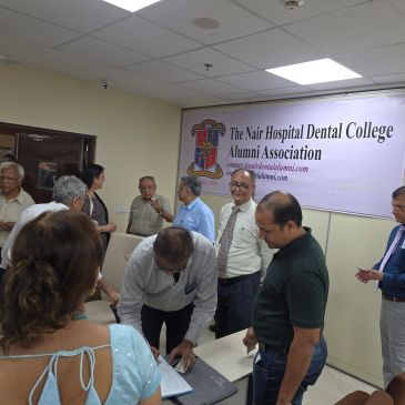 Alumni gathering at The Nair Hospital Dental College event.