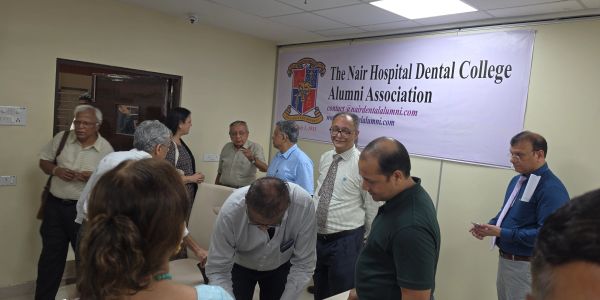 Alumni gathering at The Nair Hospital Dental College event.