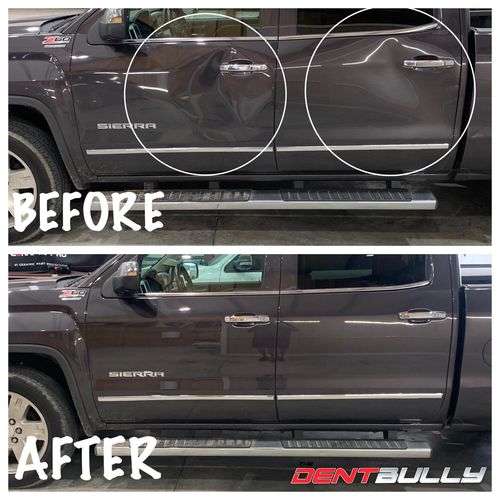 THE DENT BULLY PAINTLESS DENT REPAIR GMC SIERRA MAJOR DEER DAMAGE