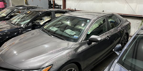 Richmond Hill Hail Damage to multiple cars being repaired by The Dent Bully