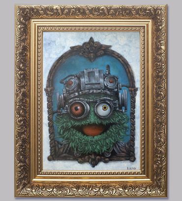 "Grouchbot 3000" No.10
Cute & Weird | Surreal Visions Cyborg Oscar the Grouch Pop Art