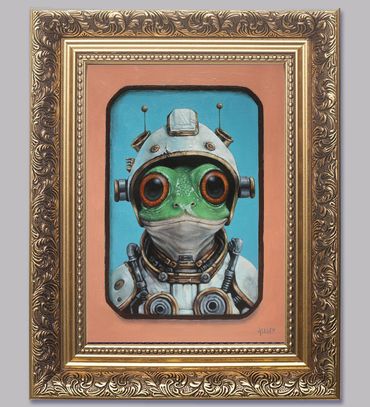 "Space Oddity" No.12
Cute & Weird | Surreal Visions Cyborg Robot Frog Astronaut Pop Art