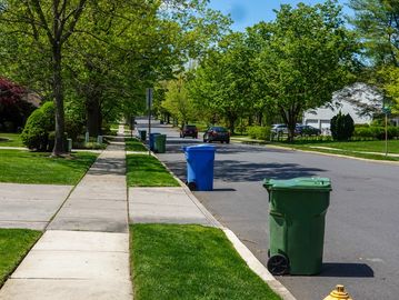 residential bins on the street