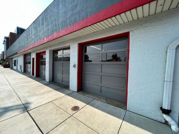 The exterior of an auto repair shop in Frederick Maryland.