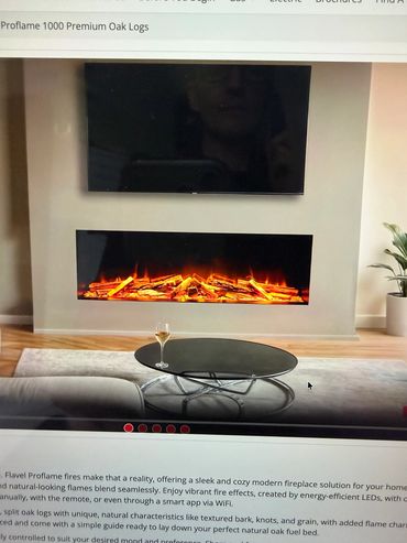 Electric media wall fires