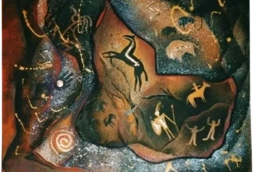 cave wall depicting petroglyphs