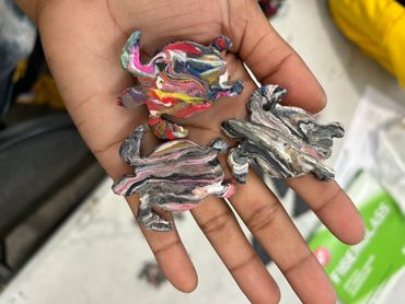 Reclaimed plastic turtle keychains