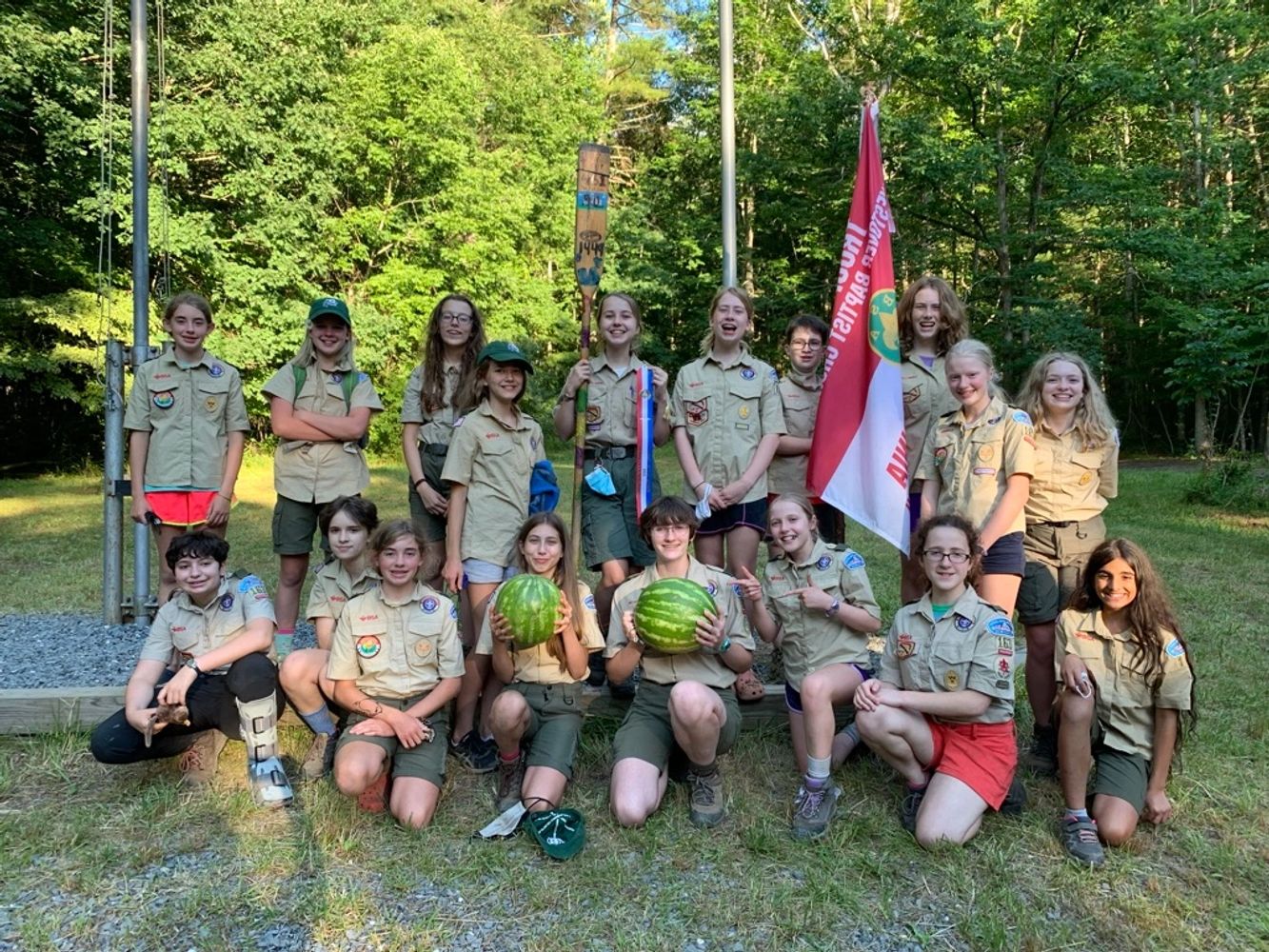 Troop 163 wins several awards, including the coveted Troop Spirit Award at Camp Bowman, Goshen.