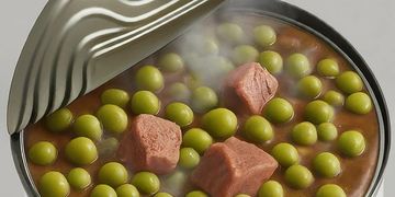 Green peas with meat