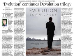 Evolution: Book Two of The Devolution Trilogy by John Casey in the Monadnock Ledger Transcript