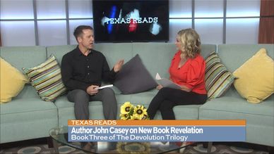 John Casey on NBC TV with Shelly Miles discussing Revelation: Book Three of The Devolution Trilogy