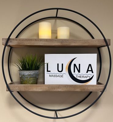 Luna Massage Therapy wall sign