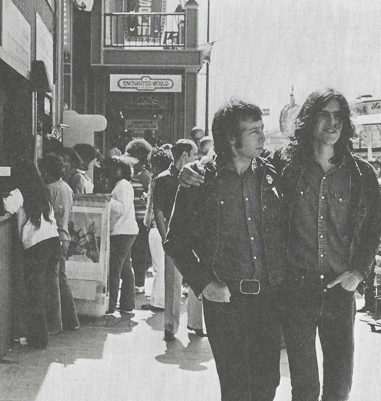 Gary Hatun Noguera and Len Richmond walking in San Francisco. The GLF. Gay in San Francisco in 1971.