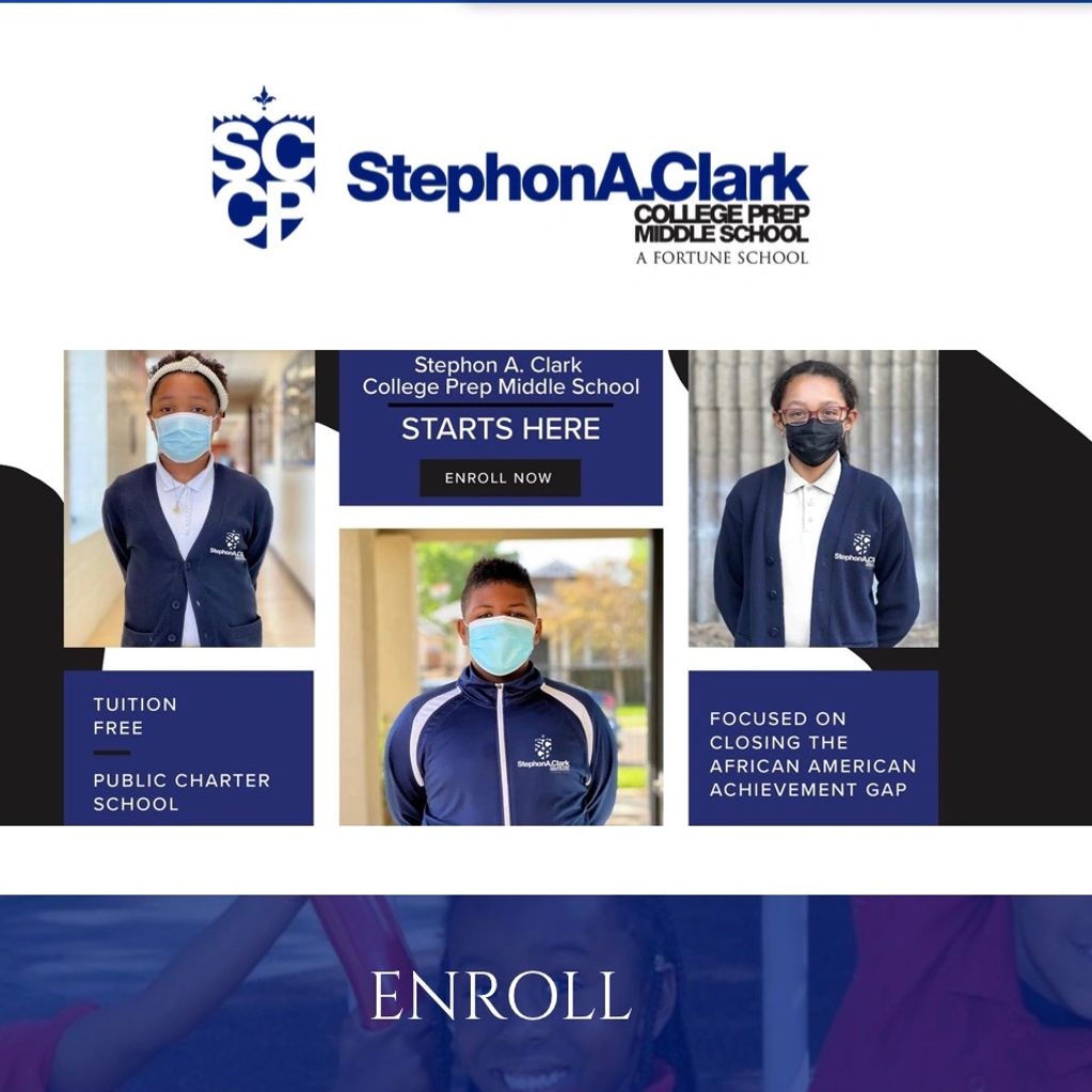 Stephon A. Clark College Prep Middle School promotes enrollment and academic success.