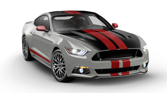 Covering and Wraps By Green Auto Films. Racing Stripes Mustang.
