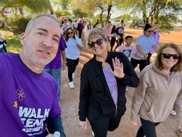Ian McGaughey participating in a Walk to End Alzheimer's disease
