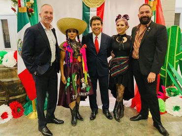 Ian McGaughey celebrating Mexican Independence with the Mexican Consulate