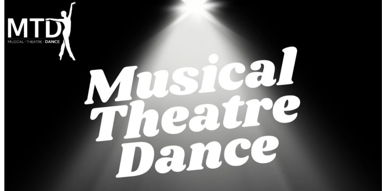 Logo for Musical Theatre Dance with spotlight effect.