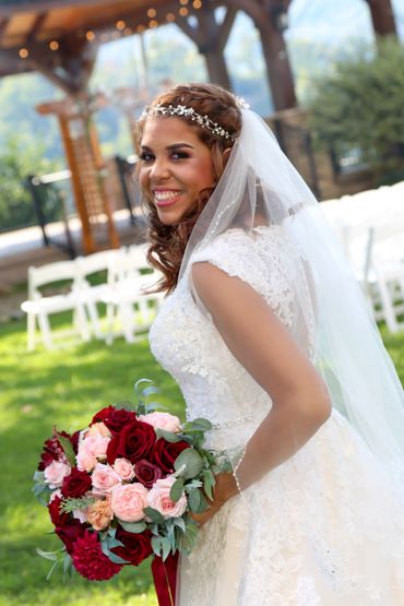 Beautiful Bride with flowers