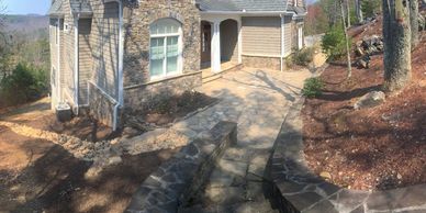 FLAG STONE PATIO WITH DRY CREEK