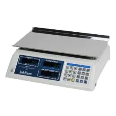 he CAS S-2000 price computing scale is available in 30 and 60lb capacities. The 60 lb capacity model