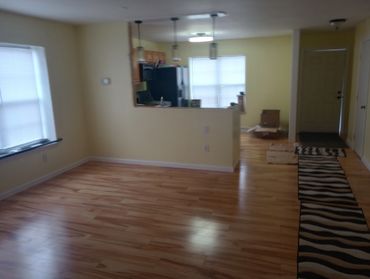 Kitchen floors, doors, and countertops