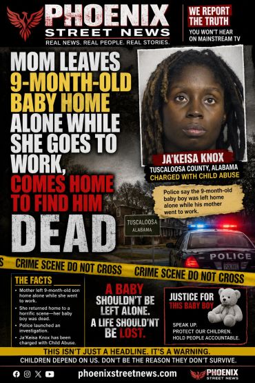 Mother leaves 9-month-old baby alone, returns to find him dead; Mom charged with child abuse.