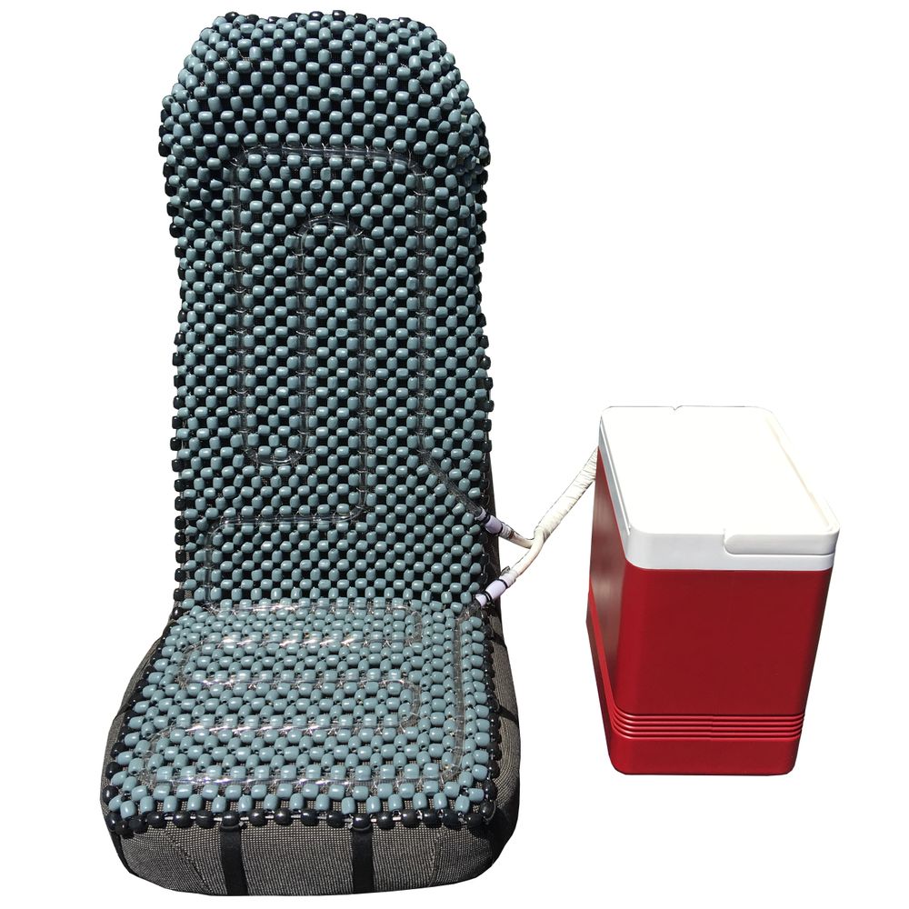 Cold Azz Ice Seat Cover Cooling System Gray Black border.