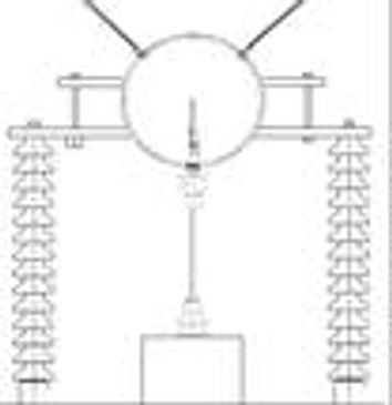 Diagram of a suspended spherical object.