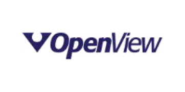 OpenView logo with blue text and symbol.