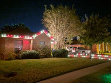 Candy Cane Red & White Christmas Light Install in East Memphis, TN