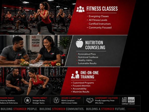 Fitness classes, nutrition counseling, and one-on-one training for stronger health and performance.