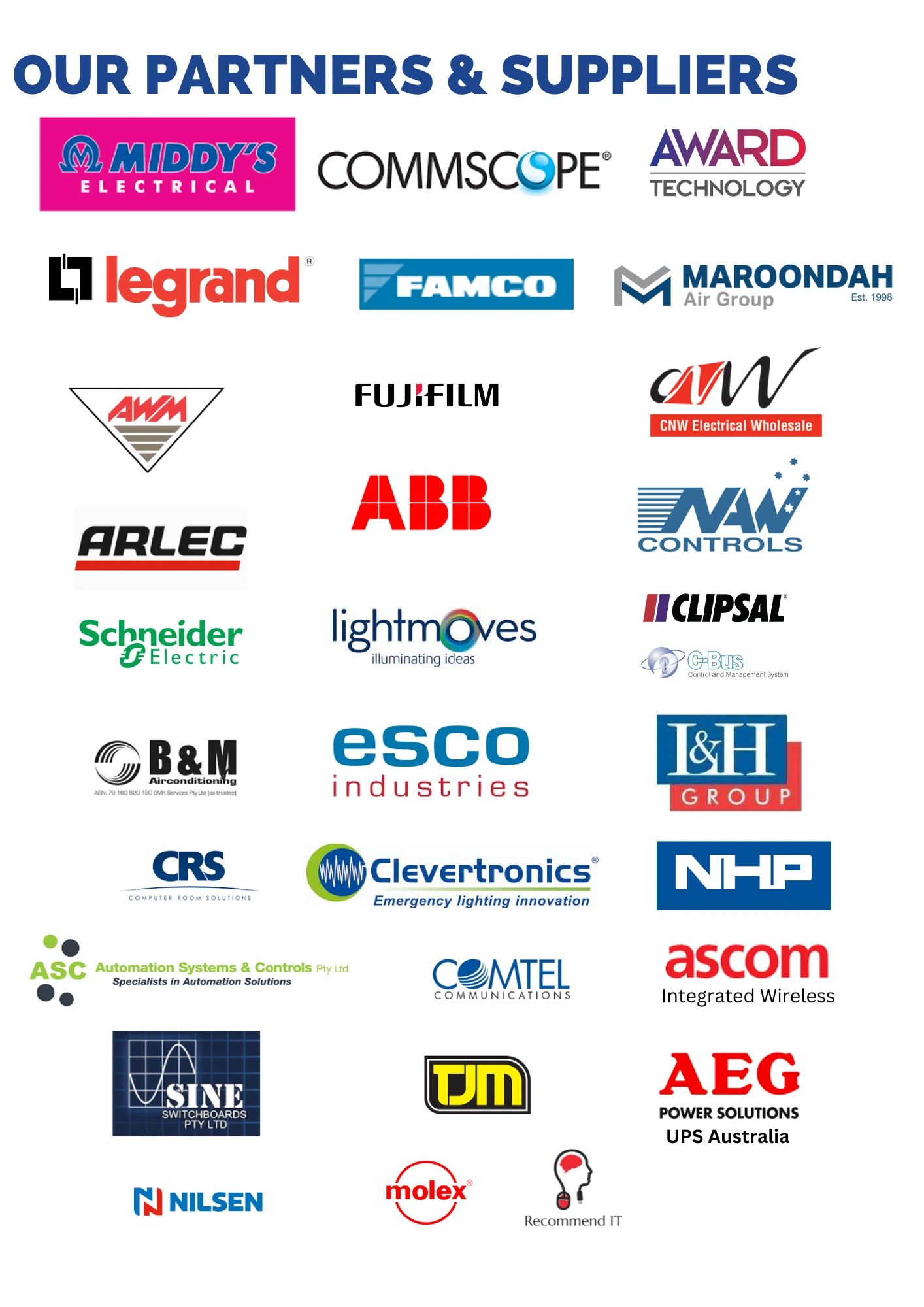 Our Partners and Suppliers
