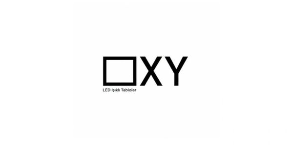 Minimalist logo with a square and 'XY' text for LED lighting signs.