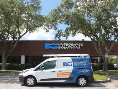 BCI Integrated solutions Van near the office