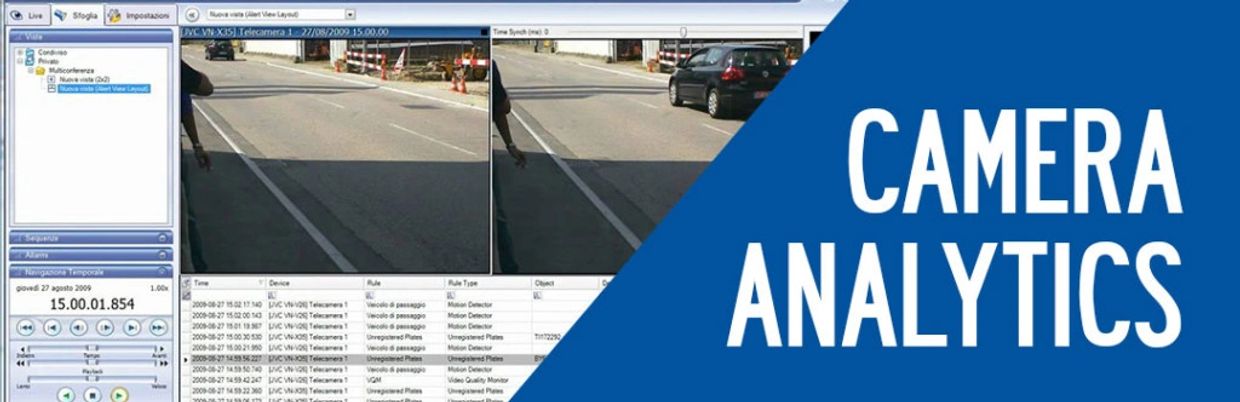 A poster on the camera analytics