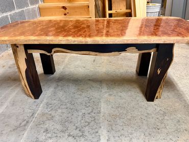 Amazing Waterfall Bubinga Coffee Table
