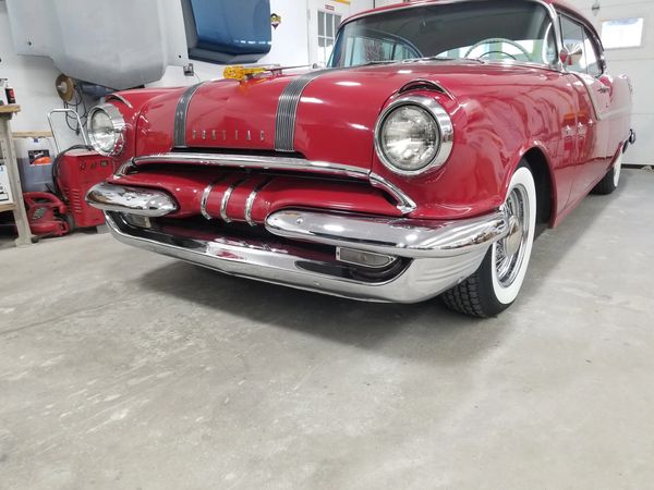 1955 Pontiac Star Chief just arrived at our shop to be restored and to be painted black.