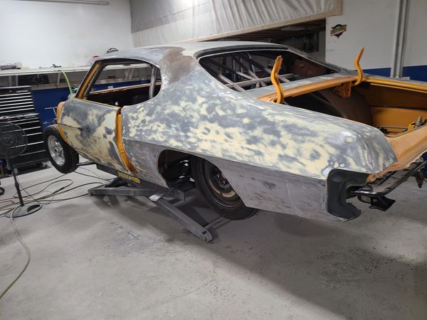A 1970 Pontiac GTO Auto Restoration Project for bodywork and paint job