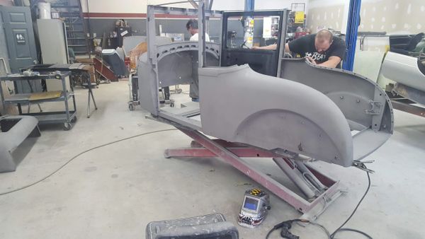 A 1929 Essex body work continued