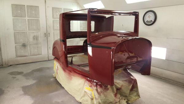 The 1929 Essex being painted