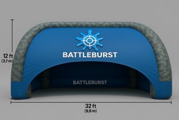 Two sizes of inflatable tents.
20X10
32x12
Both are 12 feet in height, include inflatable obstacles.