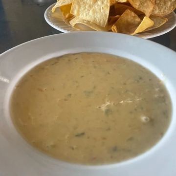Homemade Green Chile Queso dip