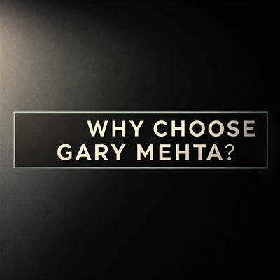 Expertise, Personalized Service, Efficiency and Peace of Mind are great reasons to choose Gary Mehta