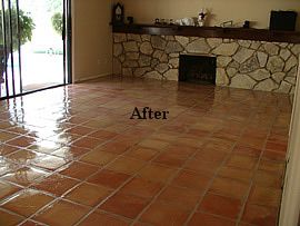 saltillo tile floor after cleaning stripping sealing phoenix az