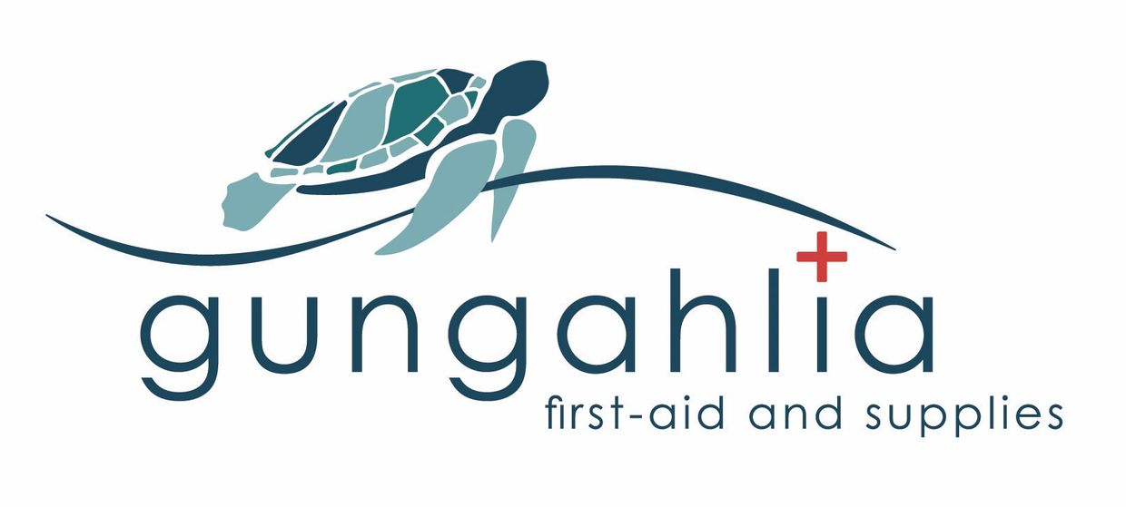 logo of gungahlia first aid - image of turtle and writing of the word gungahlia